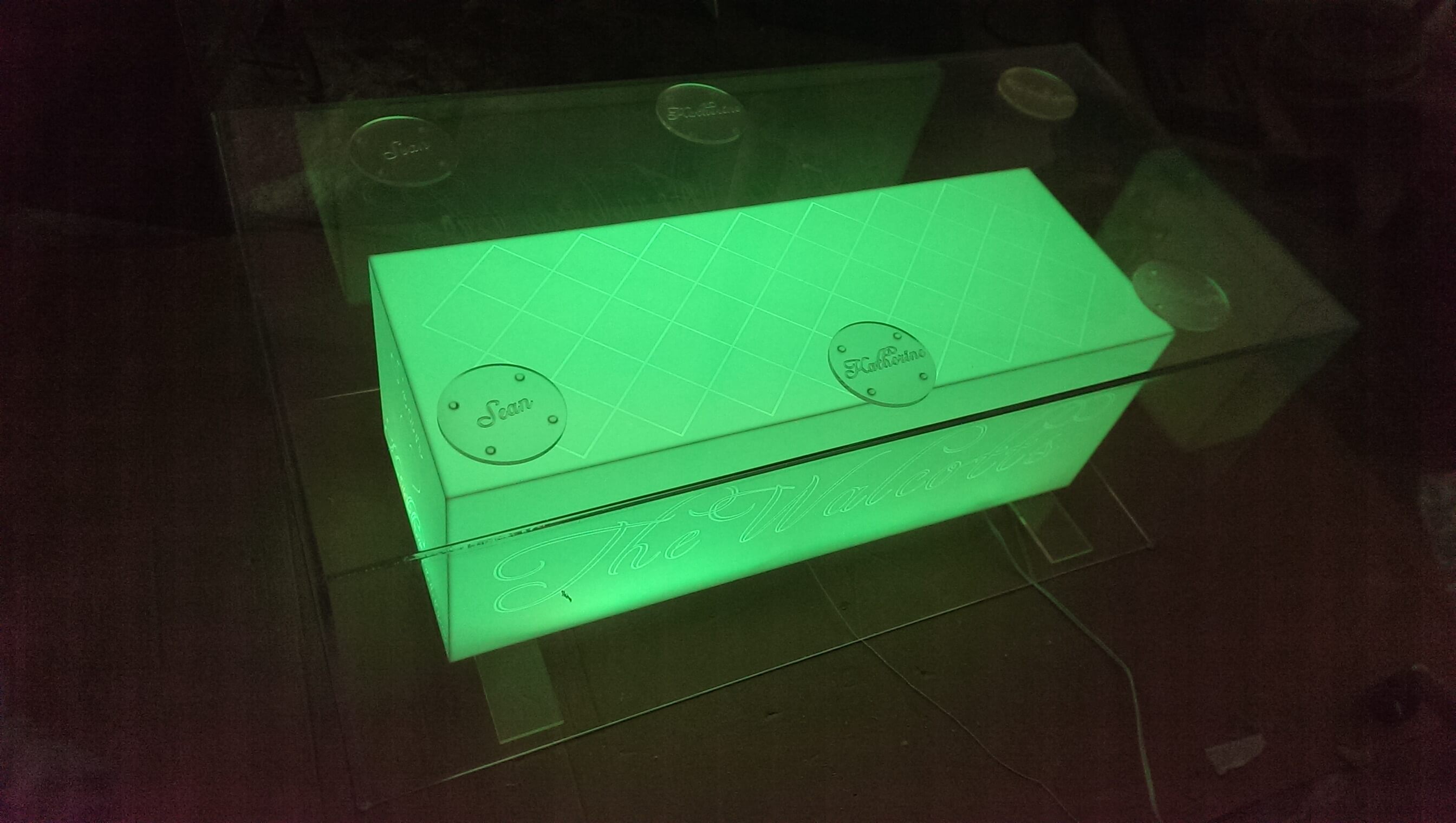 Custom lighted center table